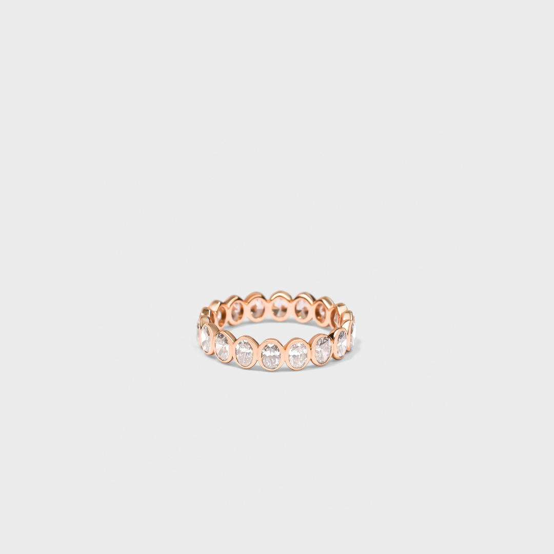 Bezel Set Oval Band