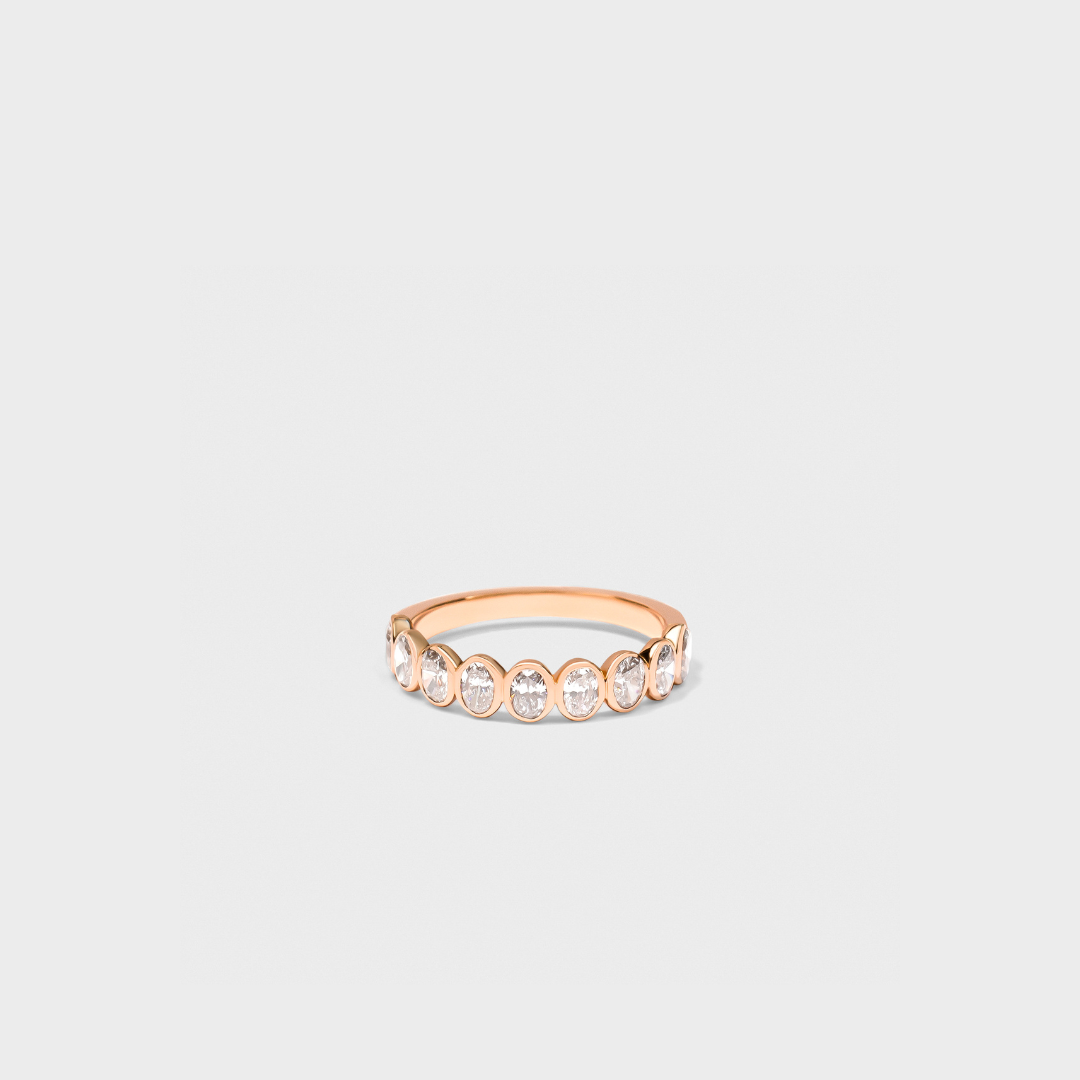 Bezel Set Oval Band