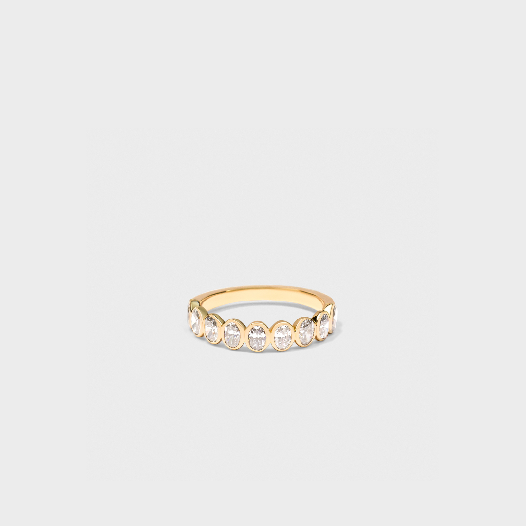 Bezel Set Oval Band