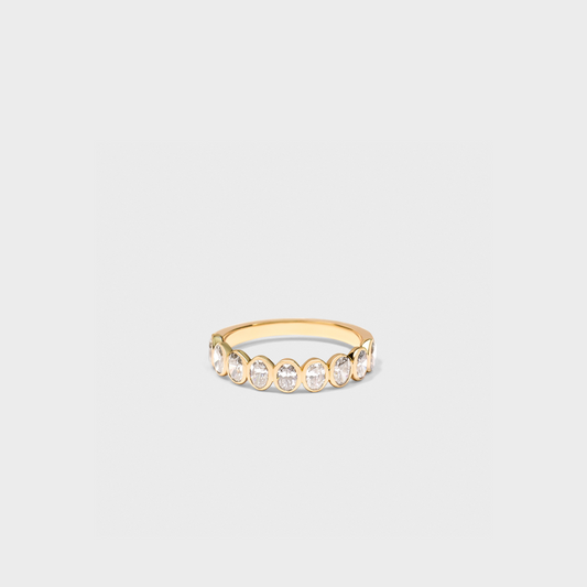 Bezel Set Oval Band