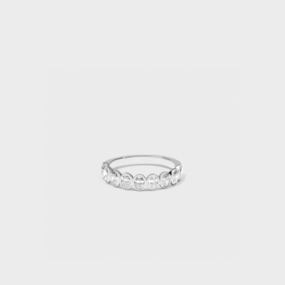 Bezel Set Oval Band