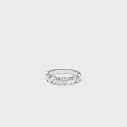 Bezel Set Pear Shape Band