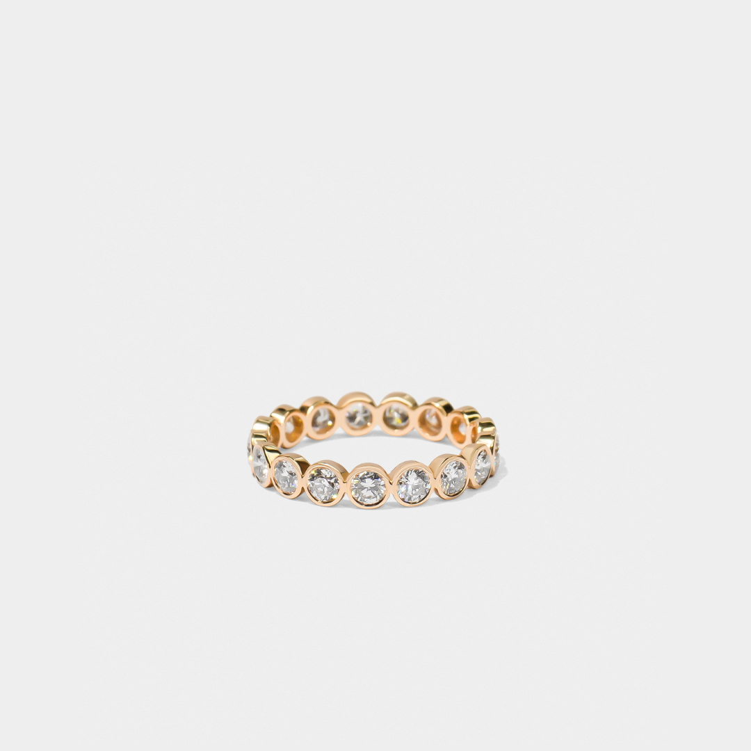 Bezel Set Round Diamond Band