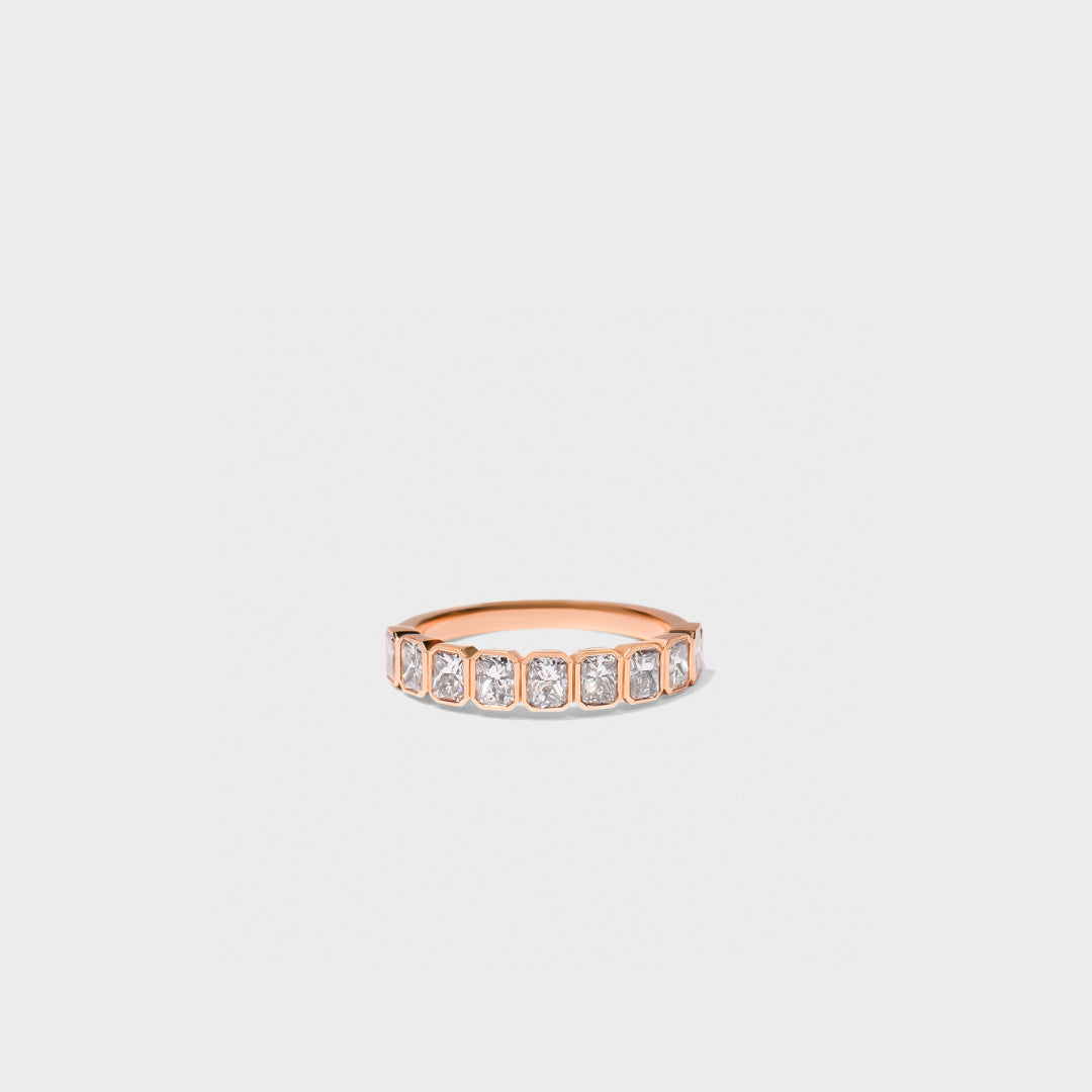 Bezel Set Radiant Cut Band