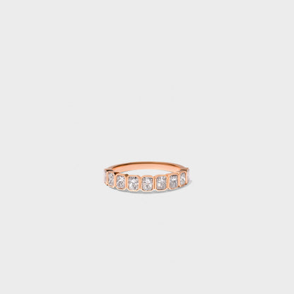 Bezel Set Radiant Cut Band