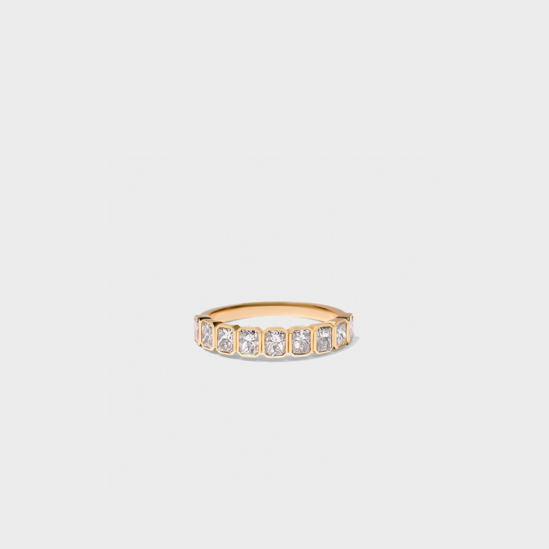 Bezel Set Radiant Cut Band