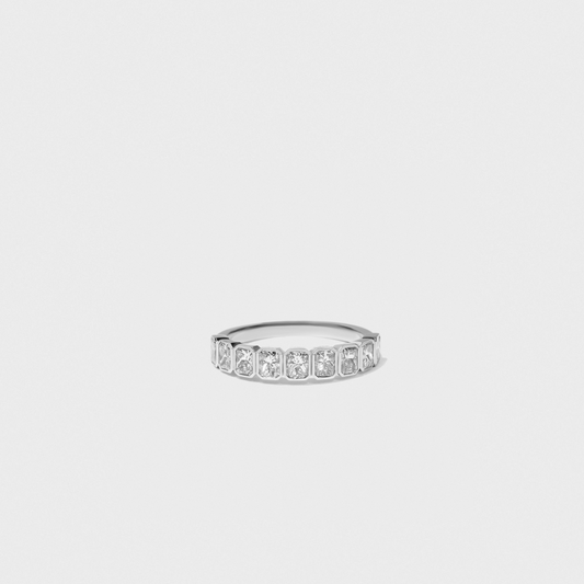 Bezel Set Radiant Cut Band