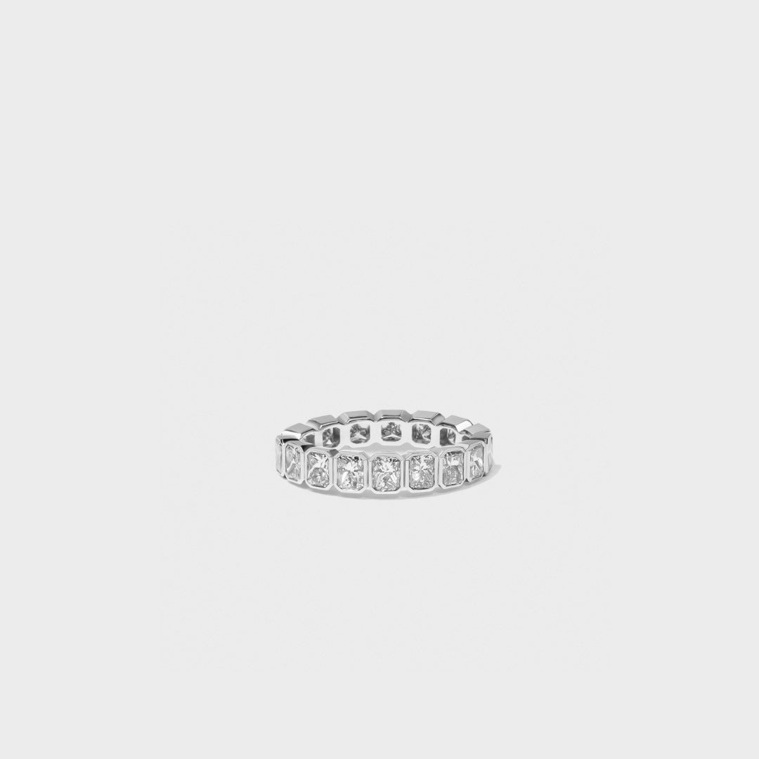 Bezel Set Radiant Cut Band
