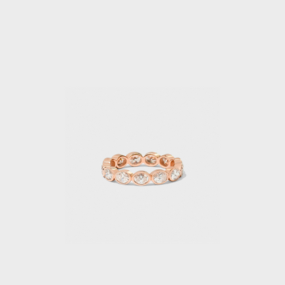 East West Bezel Set Oval Band