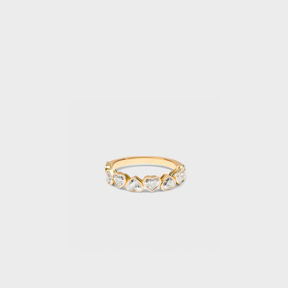Bezel Set Heart Band