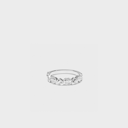 Bezel Set Heart Band