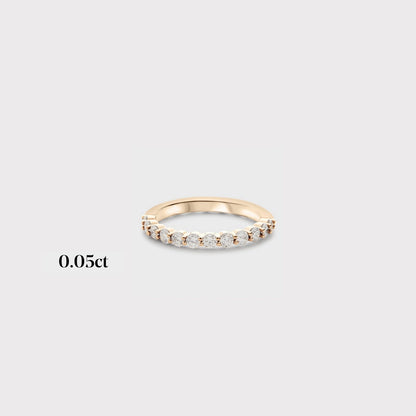 Half band | 14k yellow | 0.05ct - full 1.30ctw / half 0.70ctw , Half band | 18k yellow | 0.05ct - full 1.30ctw / half 0.70ctw