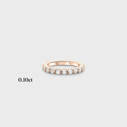 Half band | 14k rose | 0.10ct - full 2.20ctw / half 1.10ctw , Half band | 18k rose | 0.10ct - full 2.20ctw / half 1.10ctw