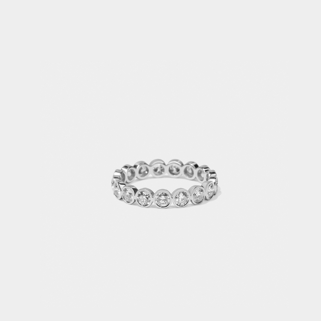 Bezel Set Round Diamond Band