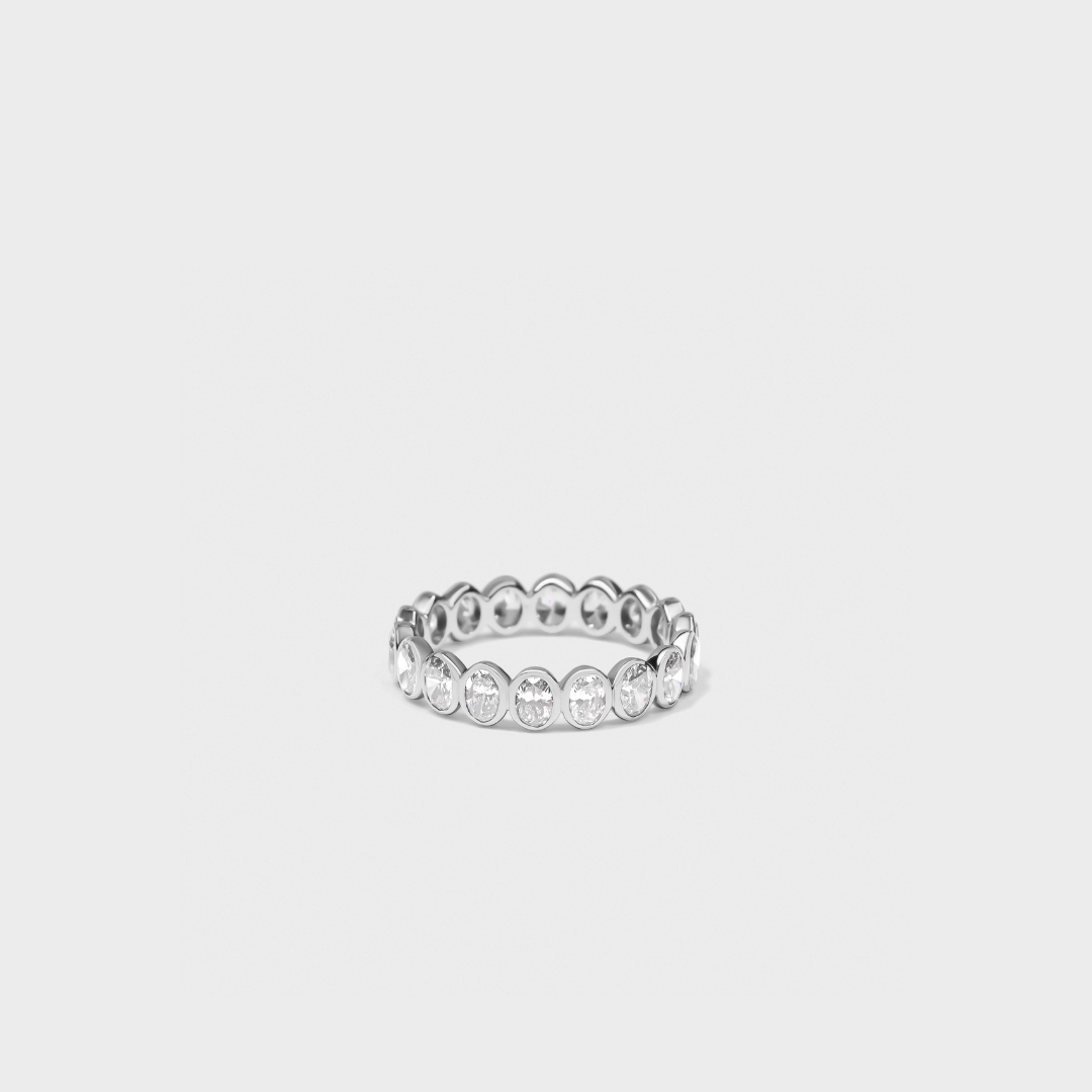 Bezel Set Oval Band