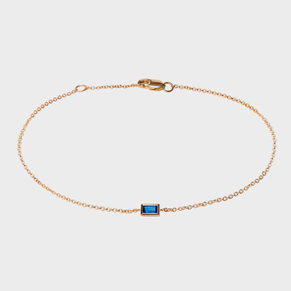 Gemstone Baguette Bezel Bracelet