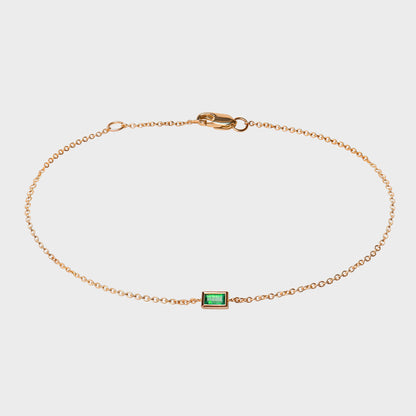 Gemstone Baguette Bezel Bracelet