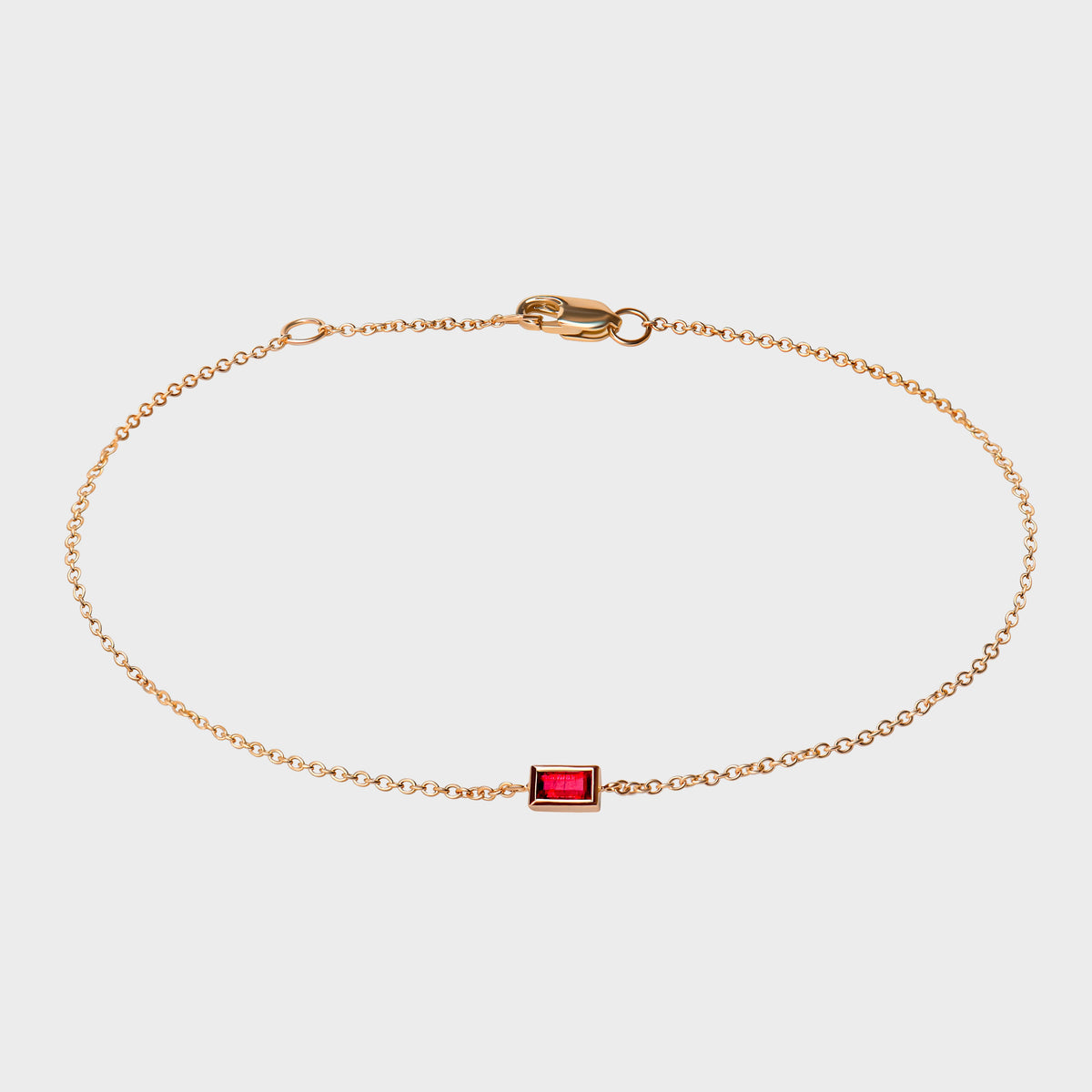 Gemstone Baguette Bezel Bracelet