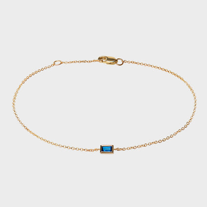 Gemstone Baguette Bezel Bracelet