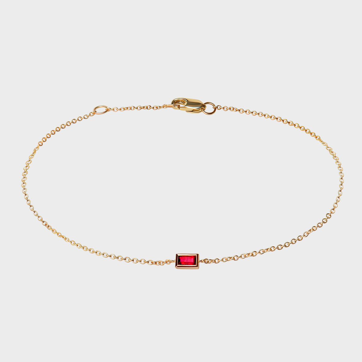 Gemstone Baguette Bezel Bracelet
