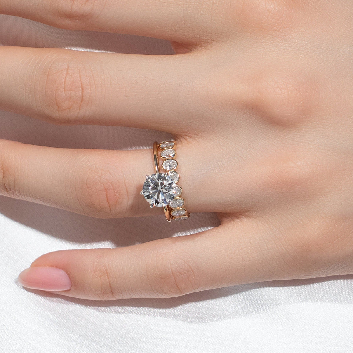 Bezel Set Oval Band