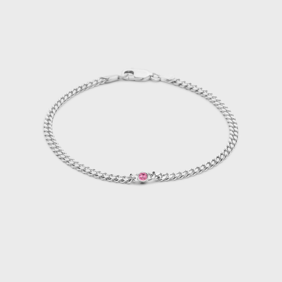 Gemstone Round Chelsea Chain Bracelet