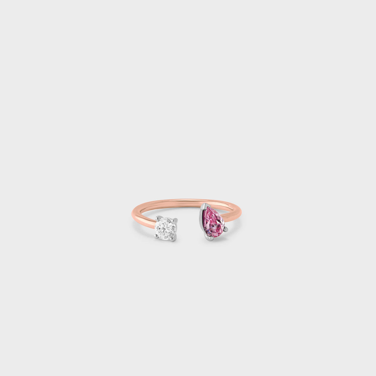 Gemstone Toi et Moi Ring