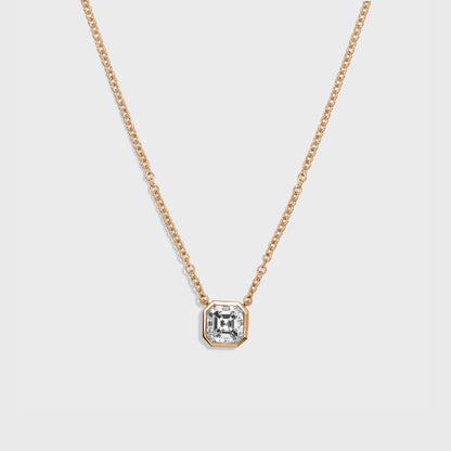 Bezel Set Asscher Cut Pendant