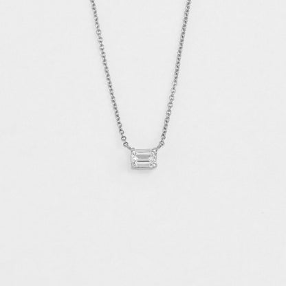 East West Emerald Cut Pendant