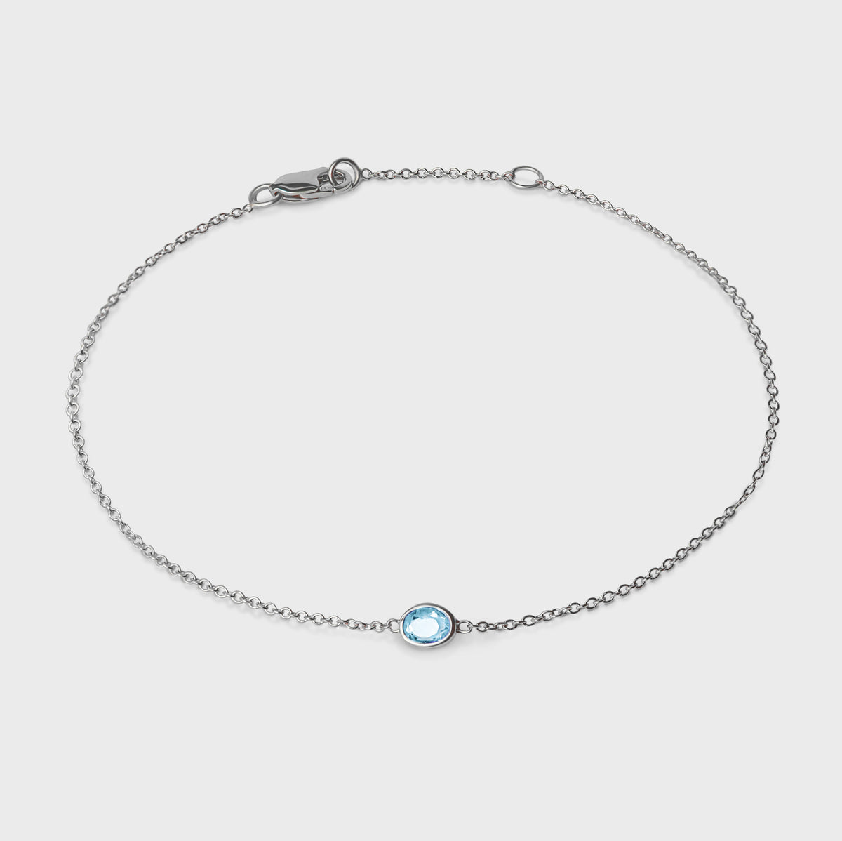 Gemstone Bezel Set Oval Bracelet