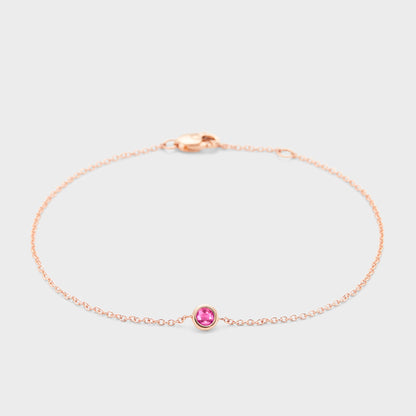 Gemstone Petite Bezel Bracelet