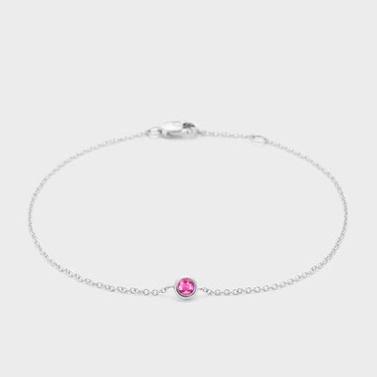 Gemstone Petite Bezel Bracelet