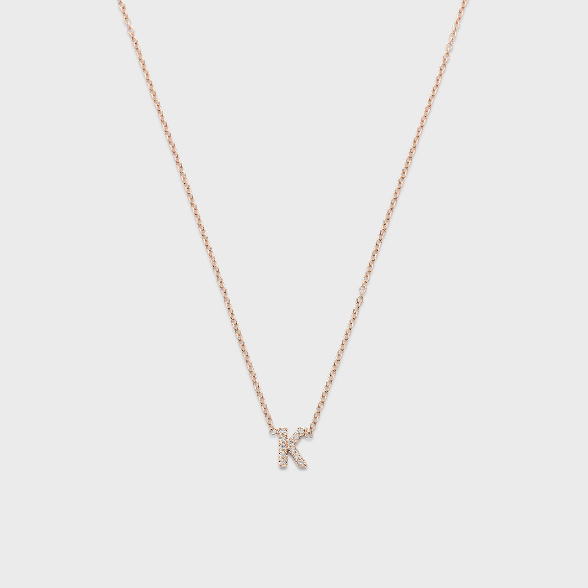Petite Pave Initial Pendant