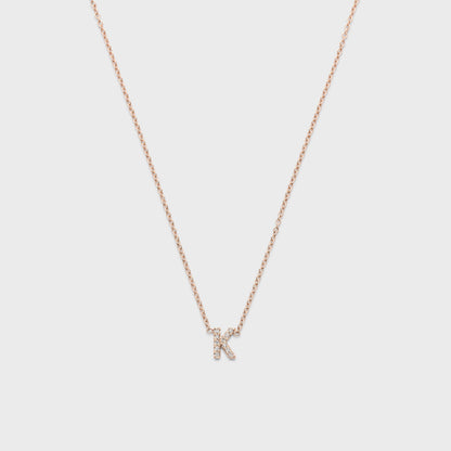 Petite Pave Initial Pendant