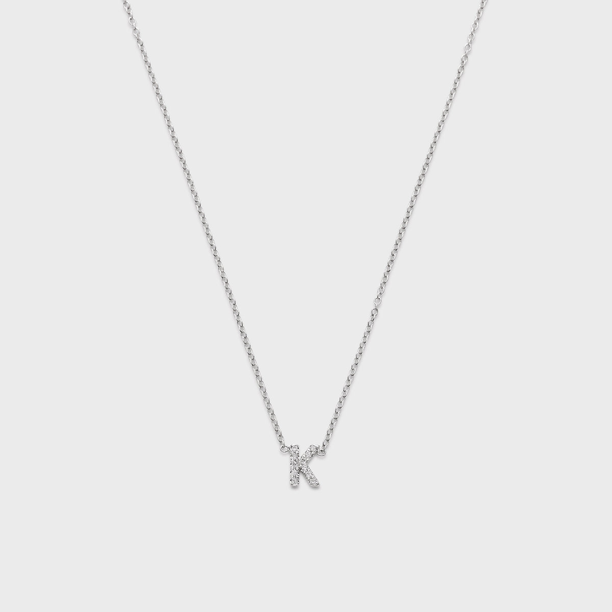 Petite Pave Initial Pendant