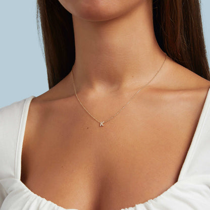 Petite Pave Initial Pendant