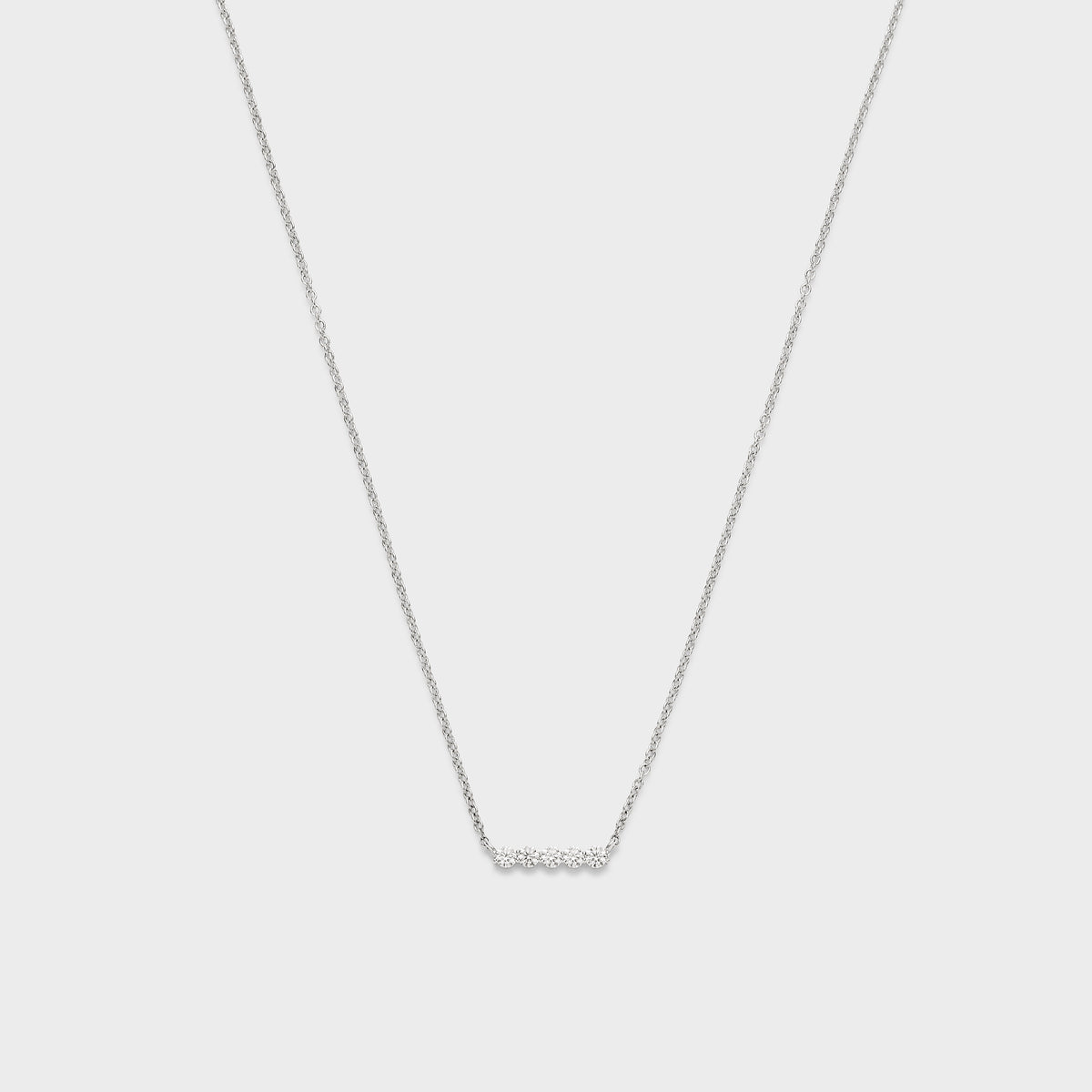 Defined Diamond Bar Necklace