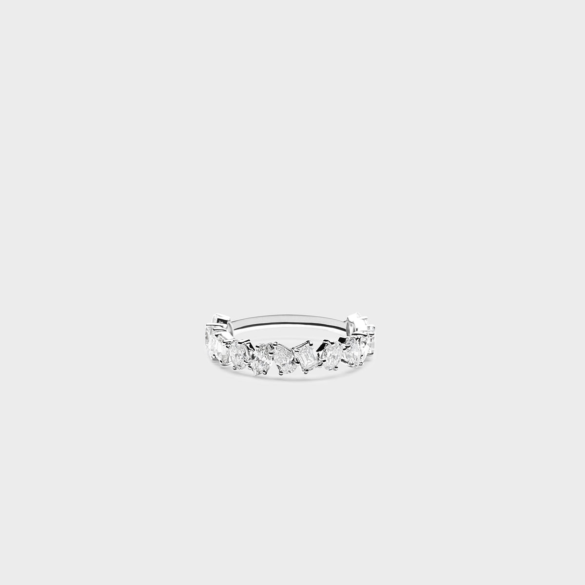 Half band | 14k white , Half band | 18k white , Half band | platinum