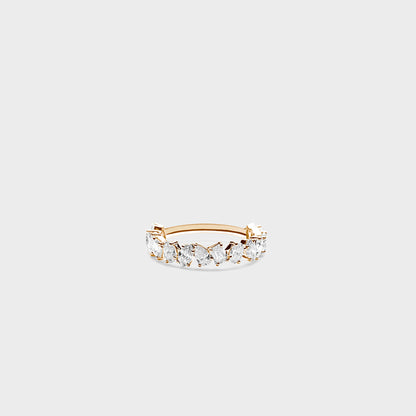 Half band | 14k yellow , Half band | 18k yellow