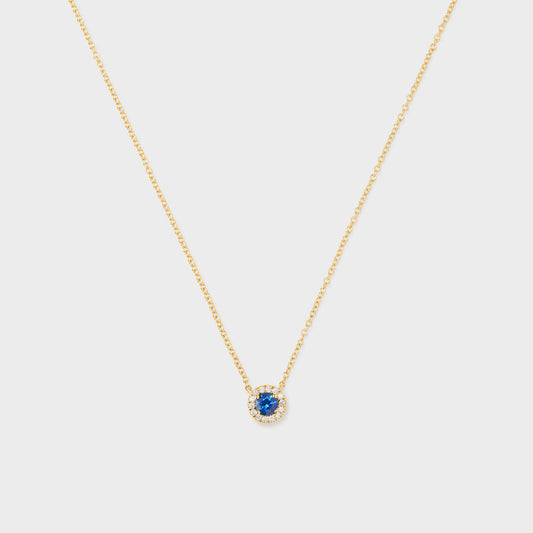 Gemstone Halo Pendant