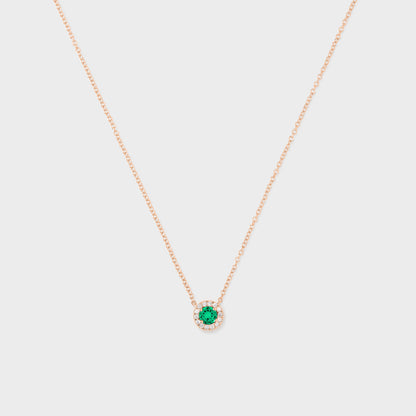 Gemstone Halo Pendant