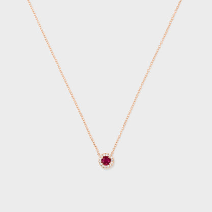 Gemstone Halo Pendant