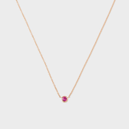 Gemstone Petite Bezel Pendant