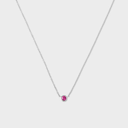 Gemstone Petite Bezel Pendant