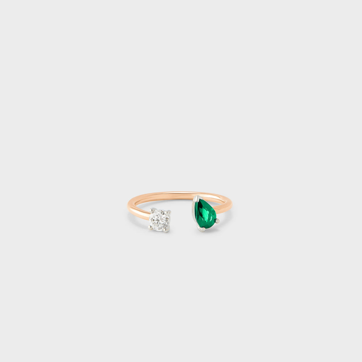 Gemstone Toi et Moi Ring