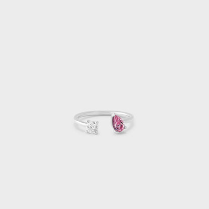 Gemstone Toi et Moi Ring