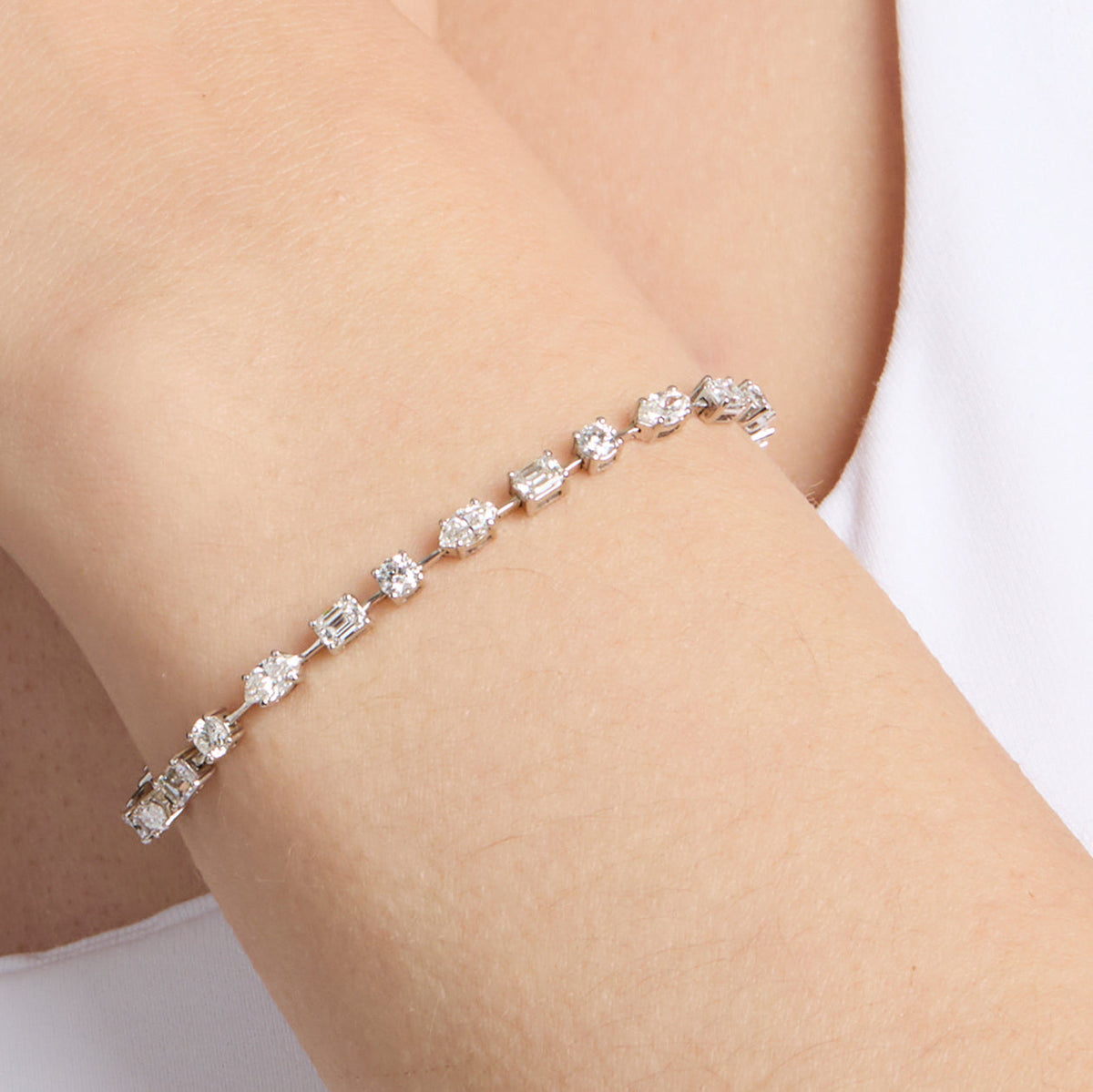 Mixed Fancy Shape Tennis Bracelet
