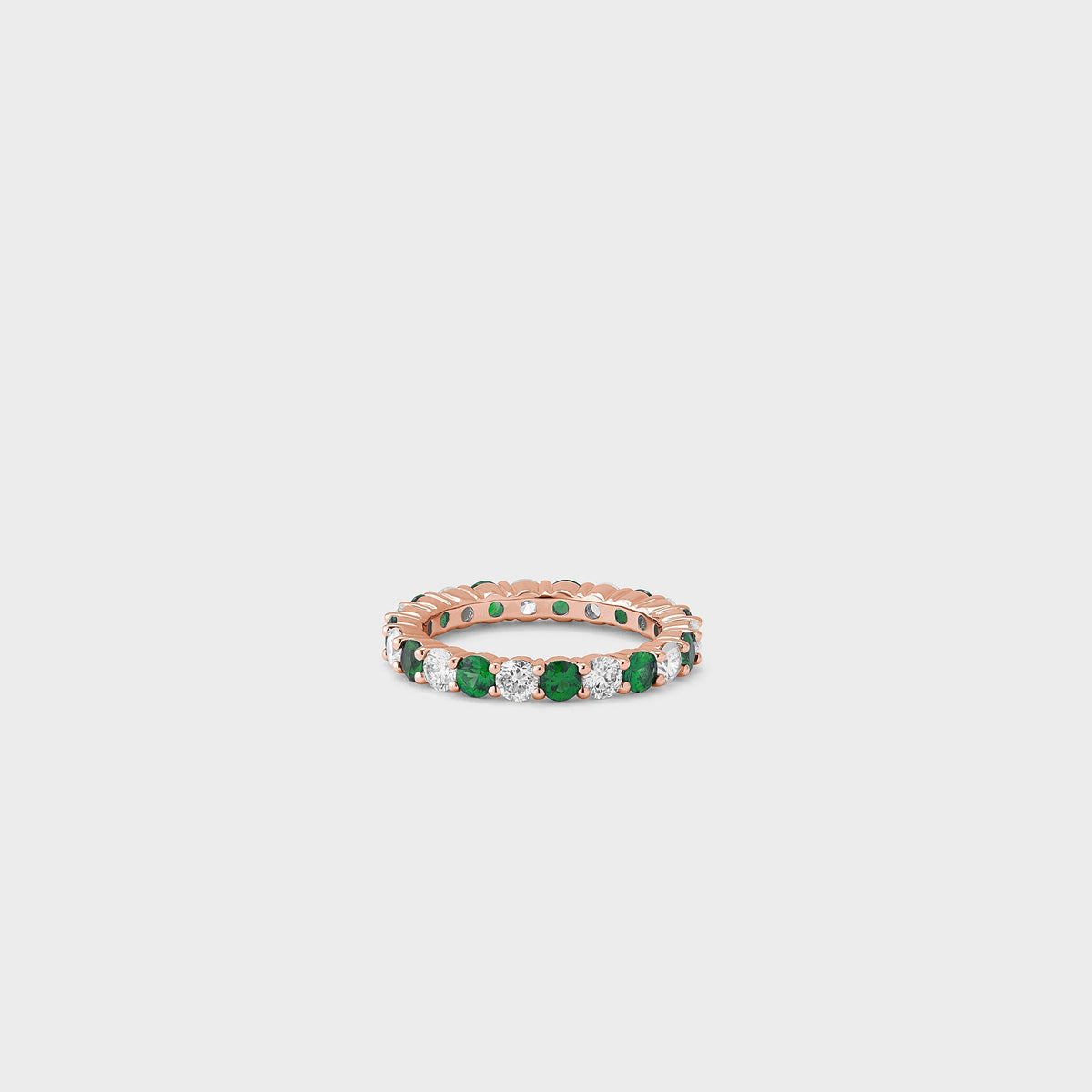 Emerald Gemstone & Diamond Band
