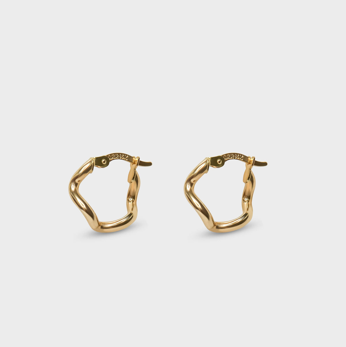 Wavy Gold Hoops