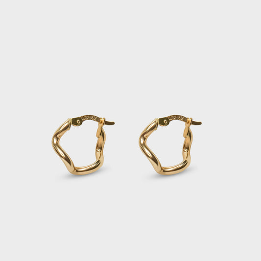 Wavy Gold Hoops